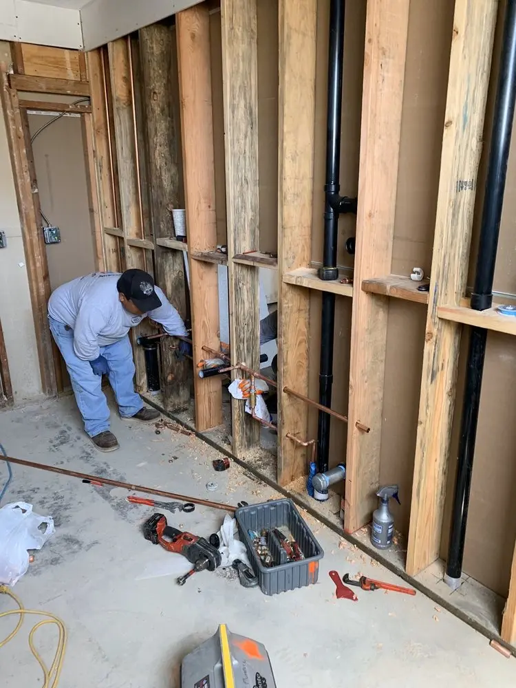 Commercial rough-in plumbing for Water Heater Replacement in Downtown New Braunfels